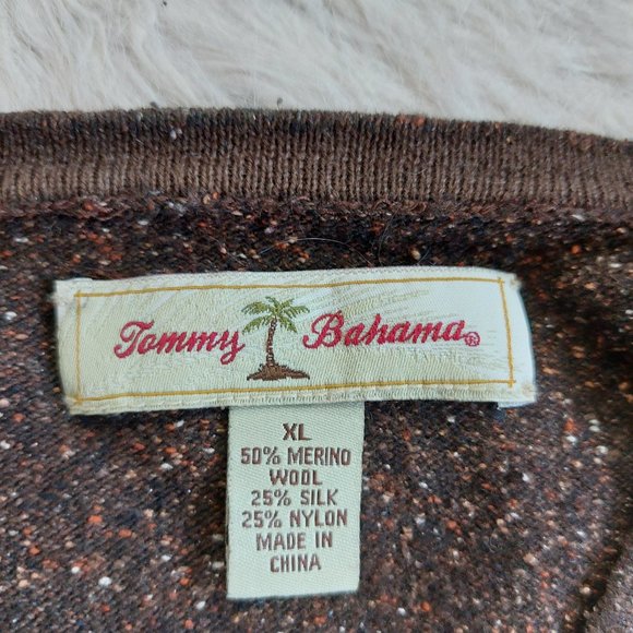 Tommy Bahama Women's Brown Merino Wool and Silk Blend Sweater Size: XL - Picture 7 of 7
